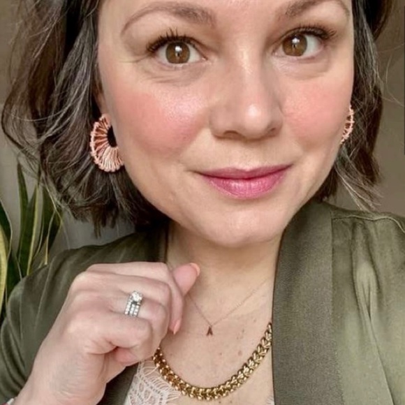 Stella & Dot Macrame Hoop Earrings - Picture 3 of 3